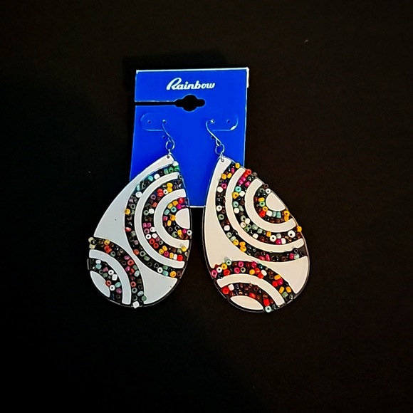 Rainbow Jewelry - Multi Colored Acrylic Earrings